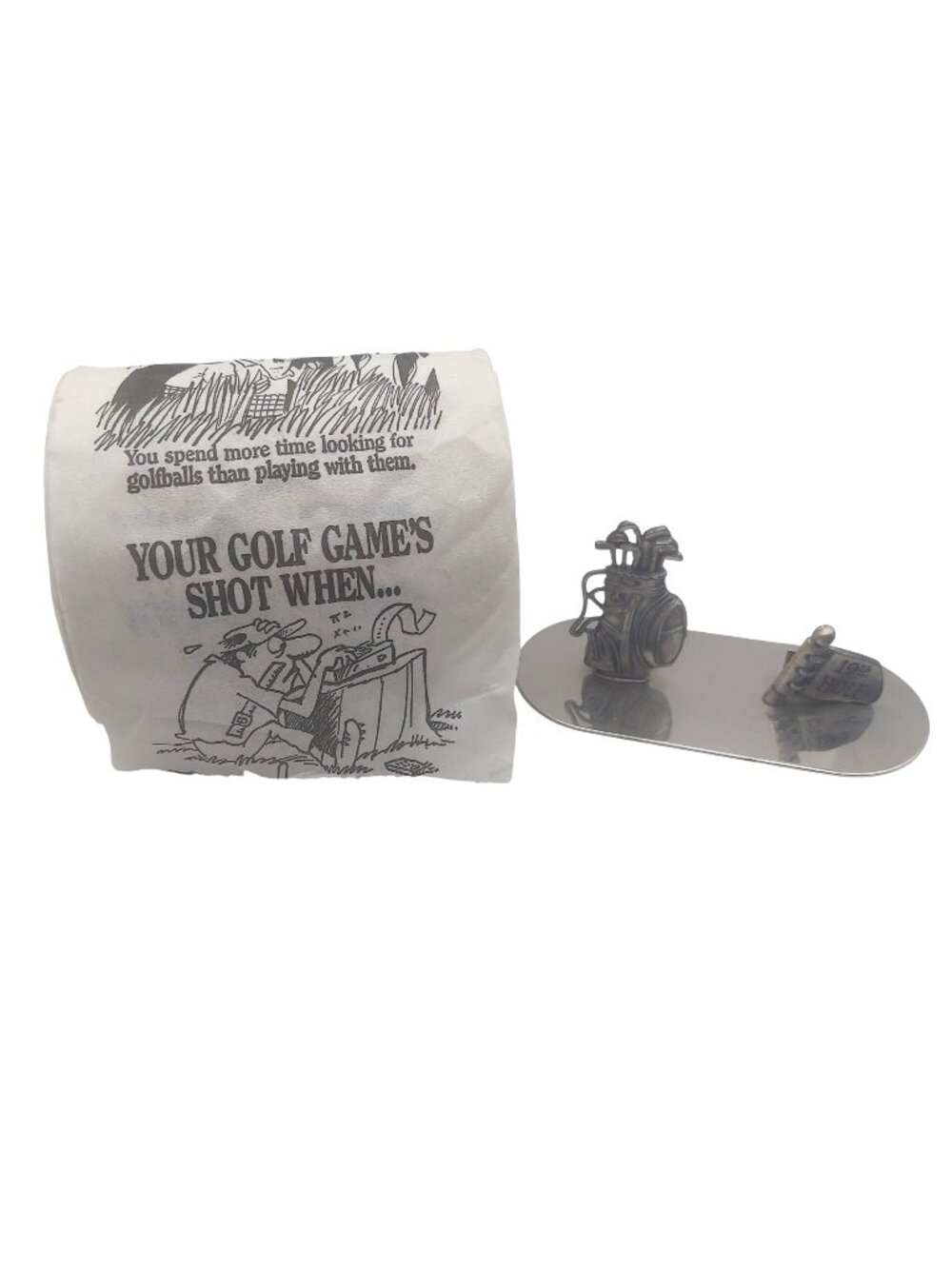 Golfer Gift Set Your Golf Games Shot Toilet Paper 19th Hole Business Card Holder